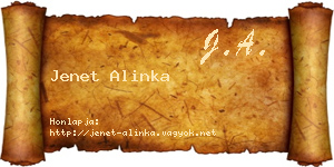 Jenet Alinka névjegykártya